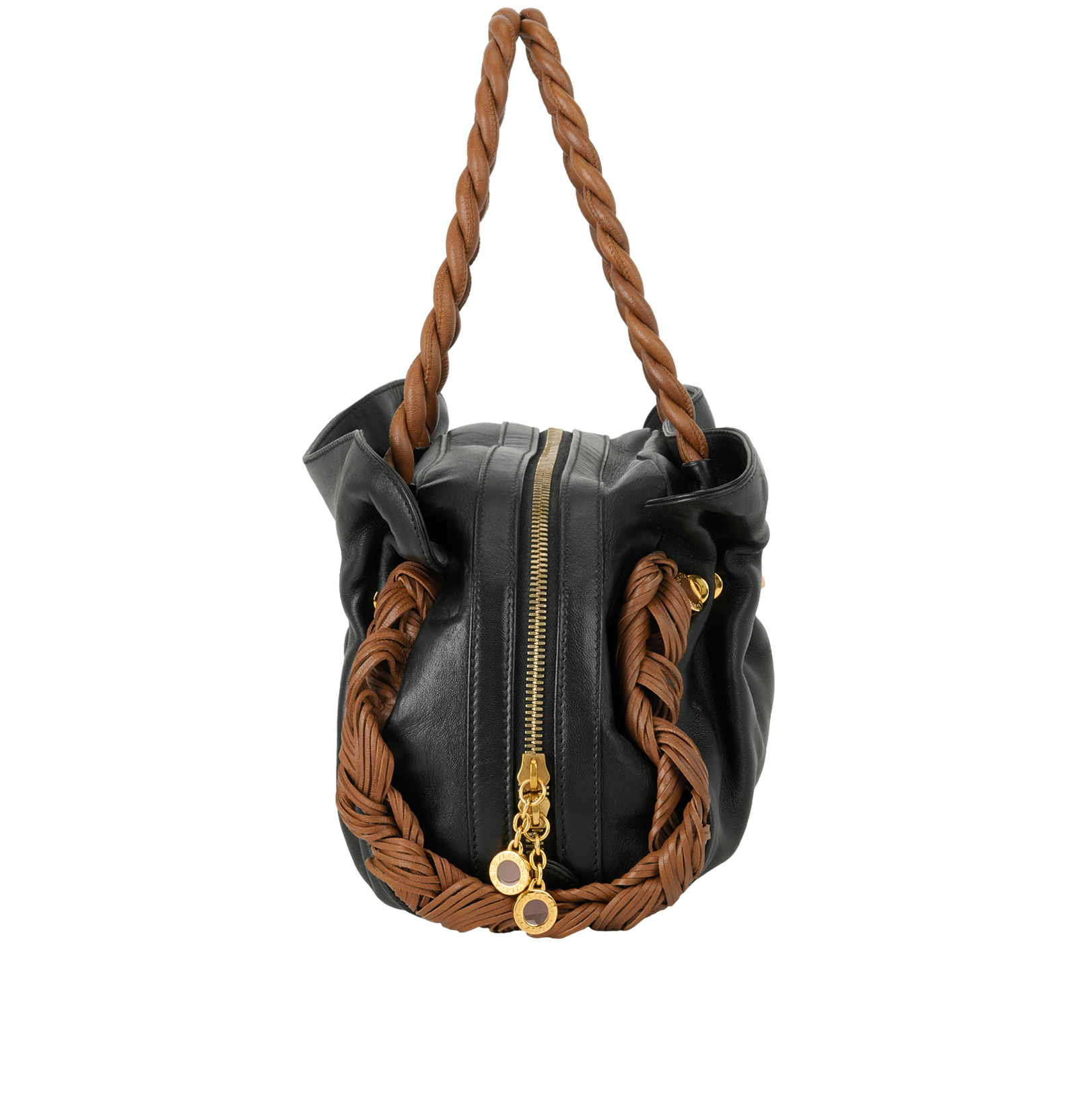 Twistino Tina Handbag, &pound;450, Handbags, Black/Brown, Leather, Side view